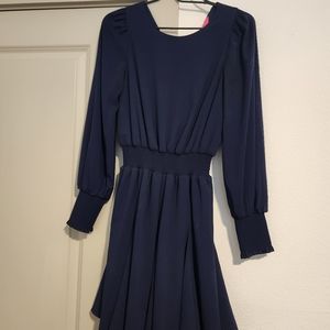 Lily pulitzer navy long sleeve dress